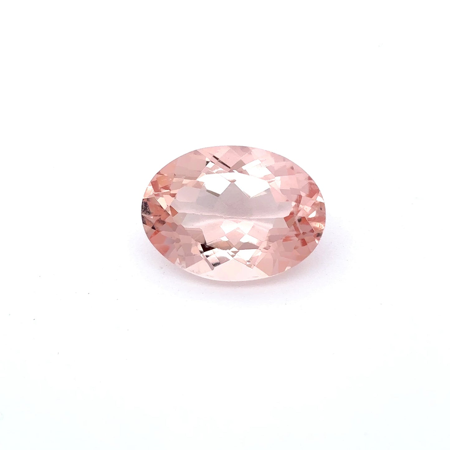 14x10mm Oval Morganite 5.45 Carats Loose Peach Pink Natural Gemstone