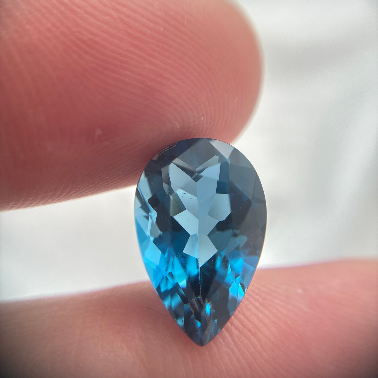 14.5x10mm London Blue Topaz 6.45 Carat Pear Cut Loose Gem