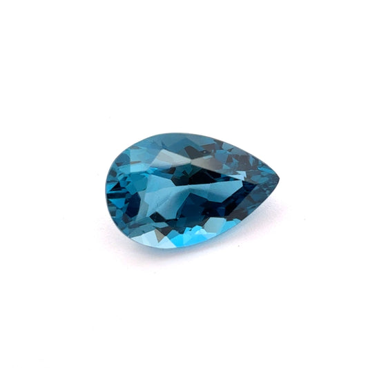 14.5x10mm London Blue Topaz 6.45 Carat Pear Cut Loose Gem