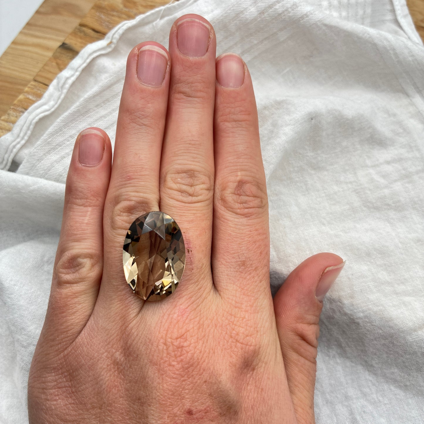 25 Carat Smoky Quartz appr. 25x18mm Oval Brown Gemstone