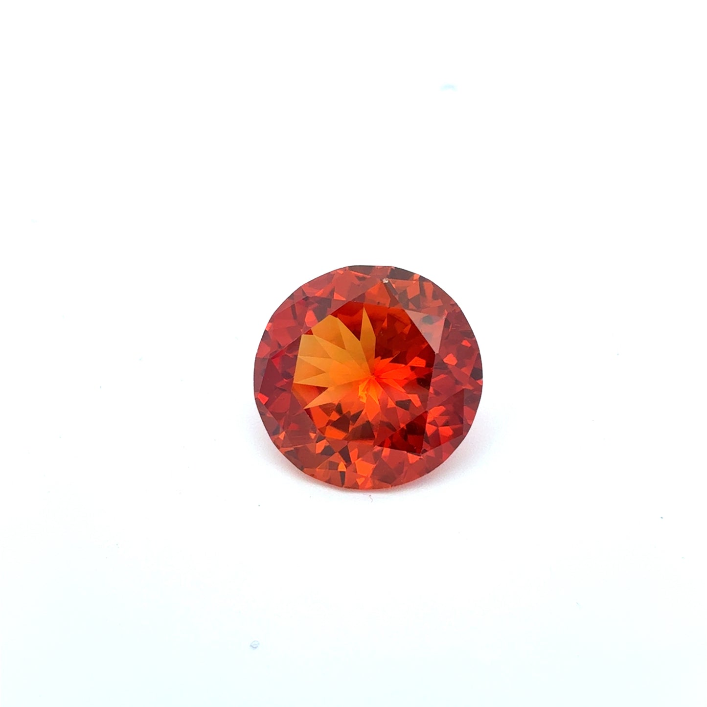 16mm Round Orange Lab Created Sapphire Large 15 Carat Gemstone