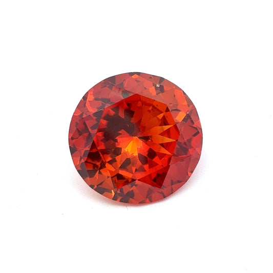 16mm Round Orange Lab Created Sapphire Large 15 Carat Gemstone