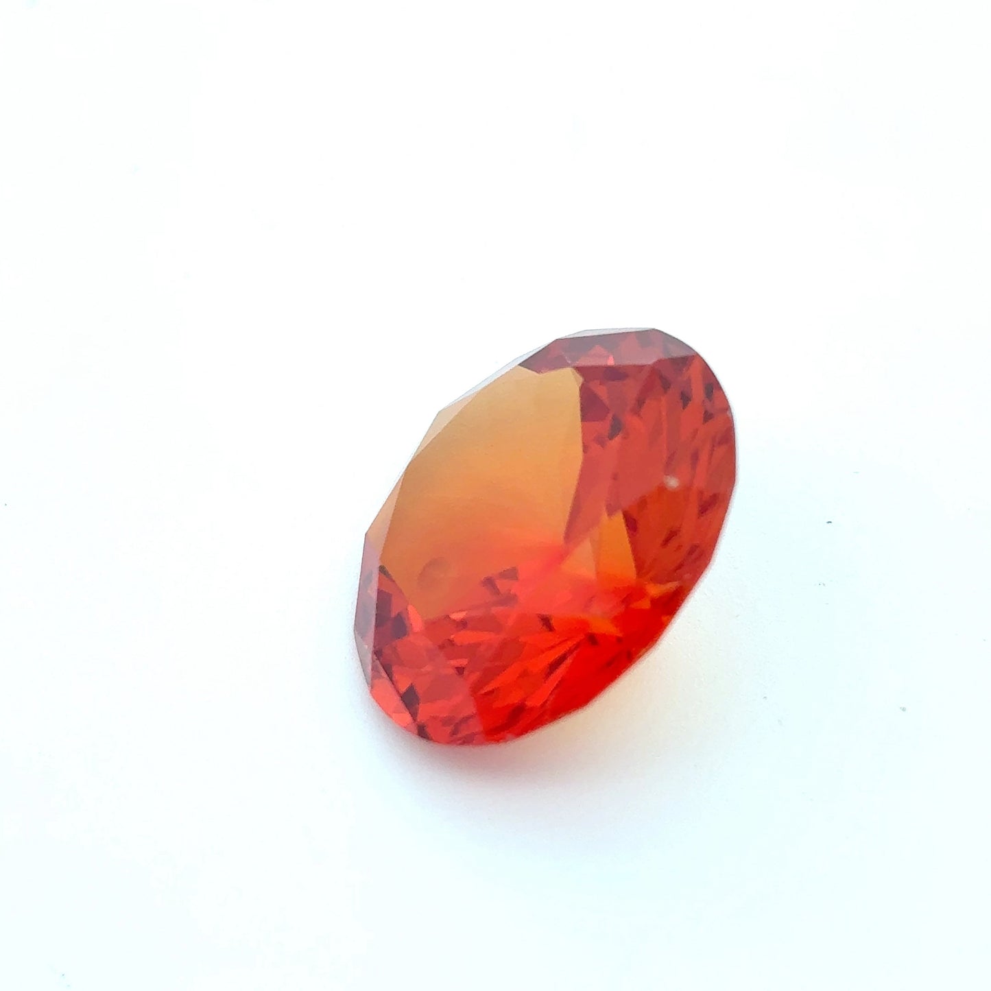 16mm Round Orange Lab Created Sapphire Large 15 Carat Gemstone