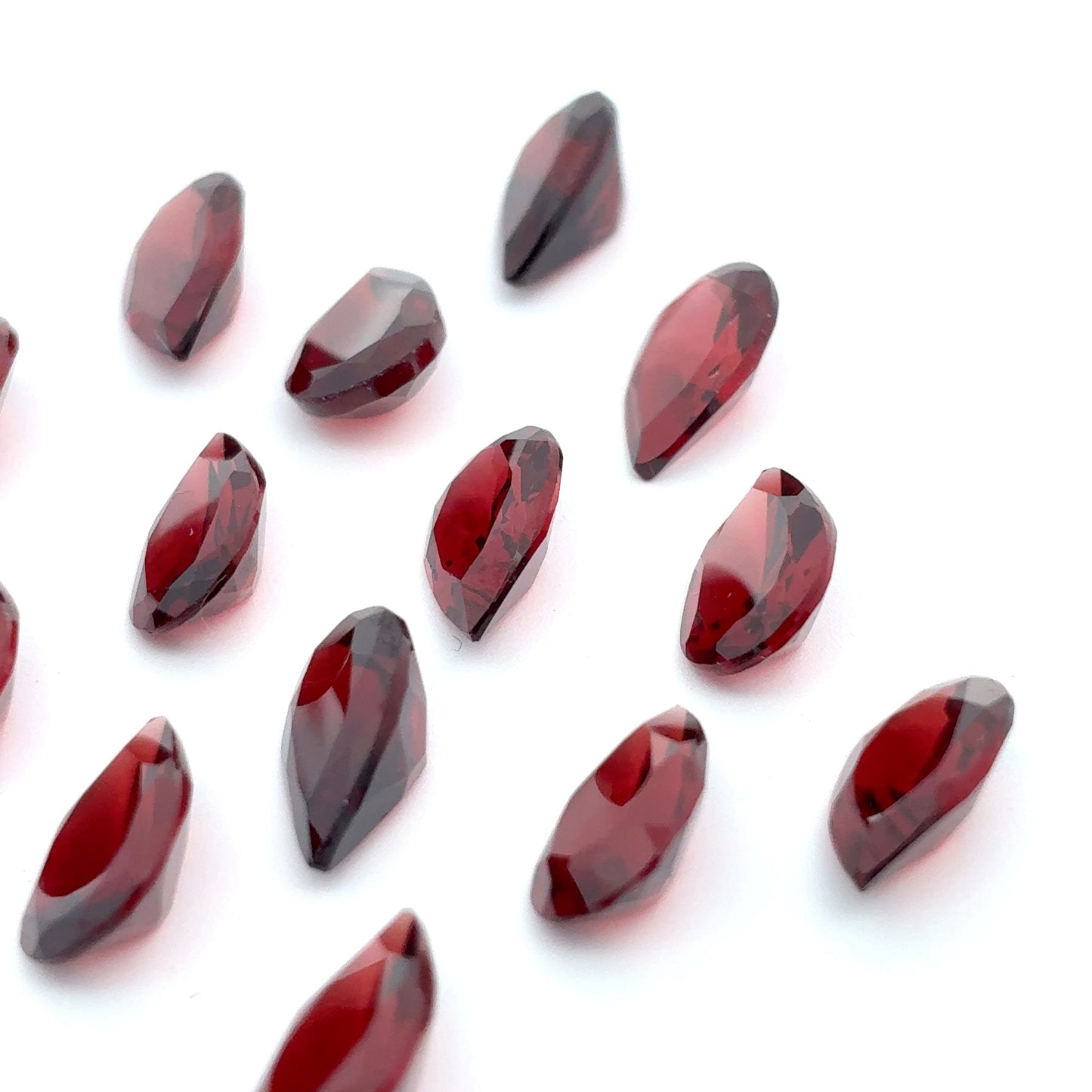 One 9x6 Red Garnet Pear cut, Faceted Loose Gemstone