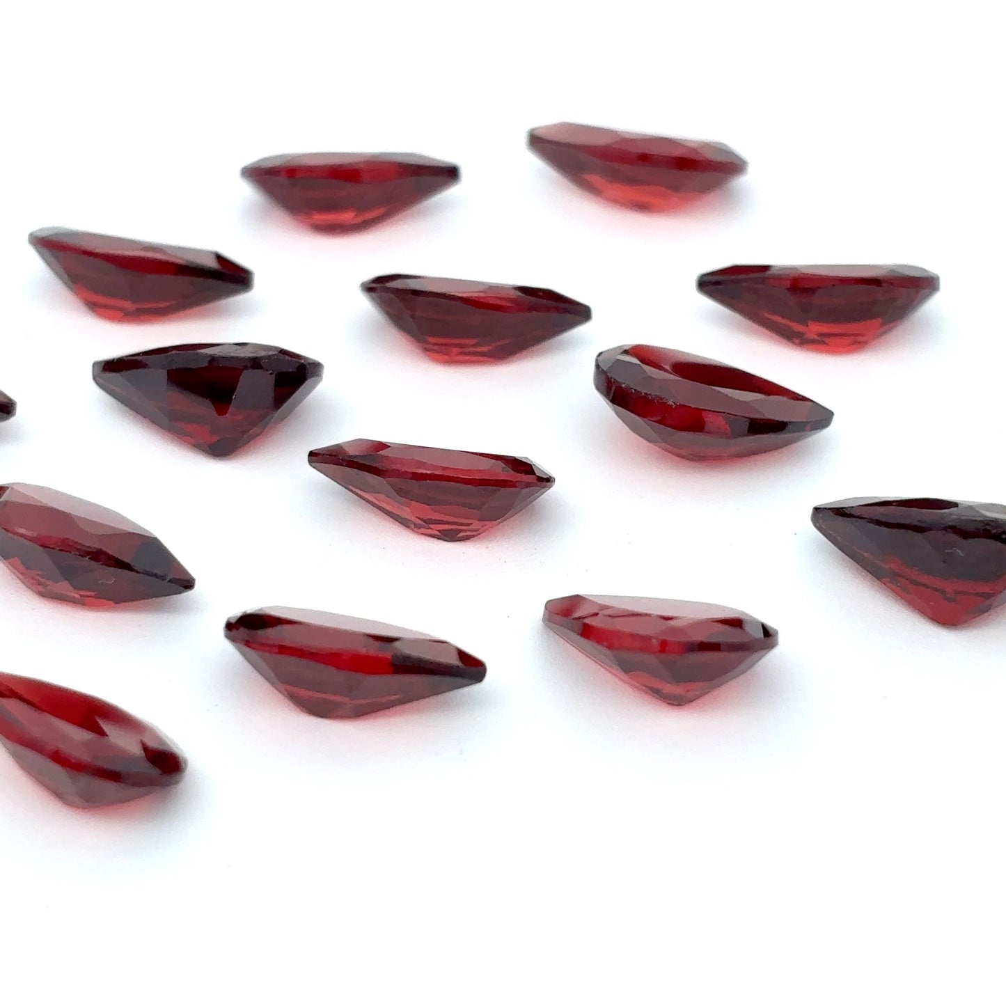 One 9x6 Red Garnet Pear cut, Faceted Loose Gemstone