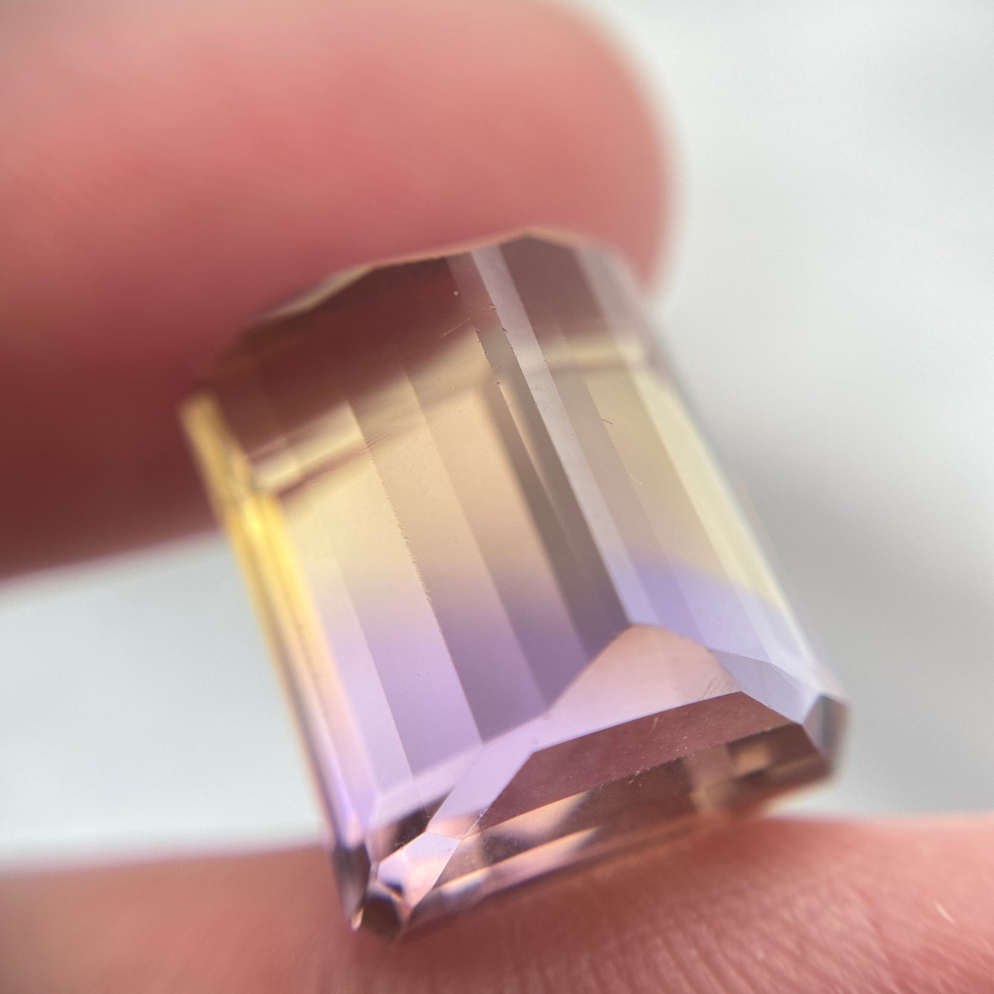 17 carat Ametrine 16x13mm Emerald Cut, Faceted Loose Gemstone