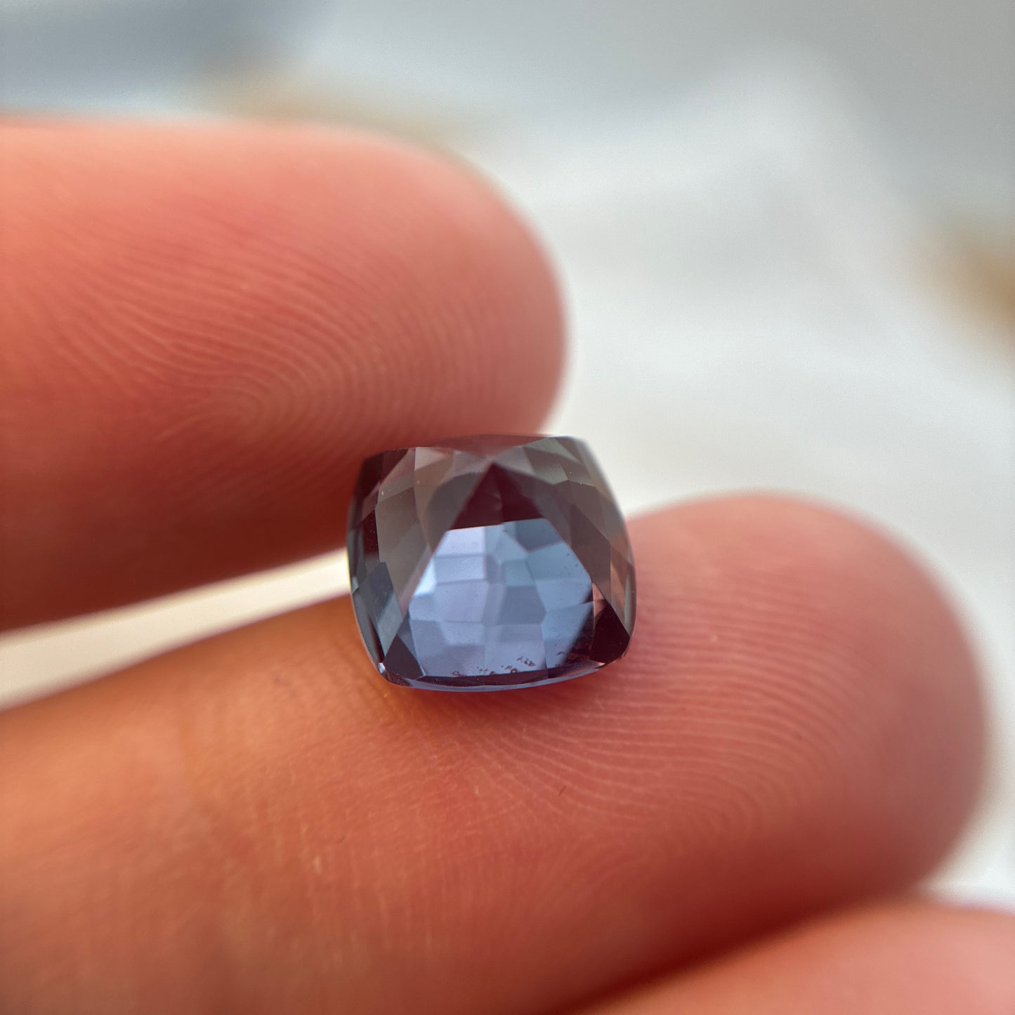 9mm Cushion Cut Lab-Grown Alexandrite Gemstone 4 1/2 Carats