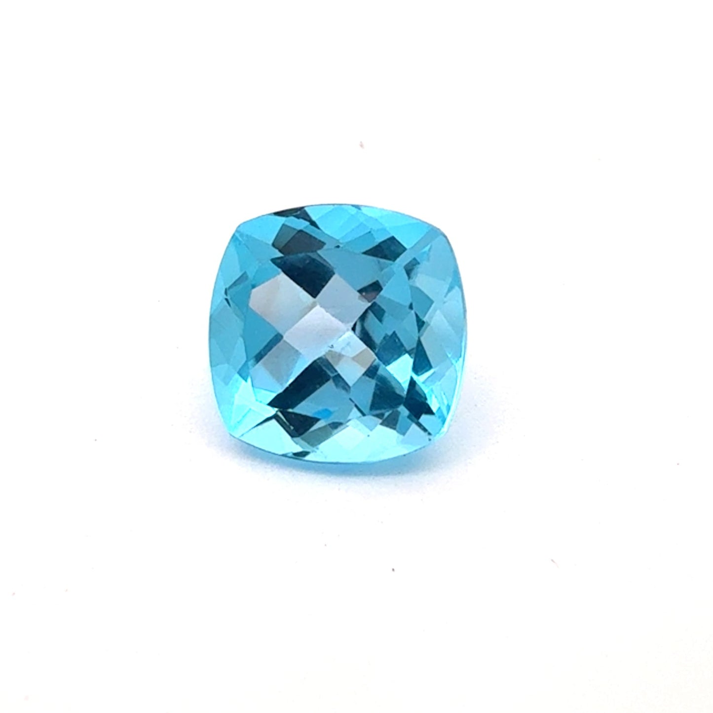 10mm Square Cushion Cut Blue Topaz 5 carats
