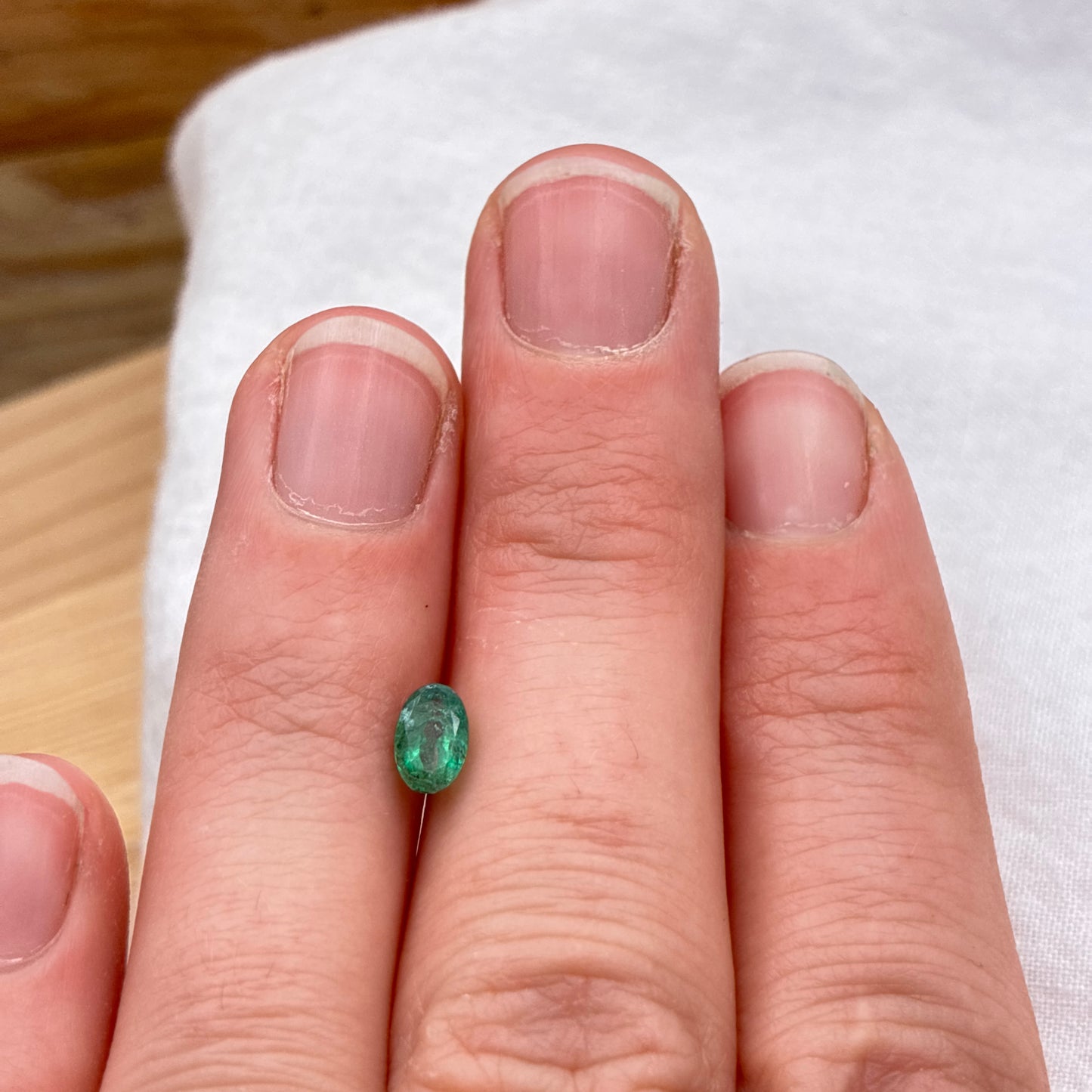 6x4mm Oval Cut Green Natural Emerald Loose Gemstone 1/2ct