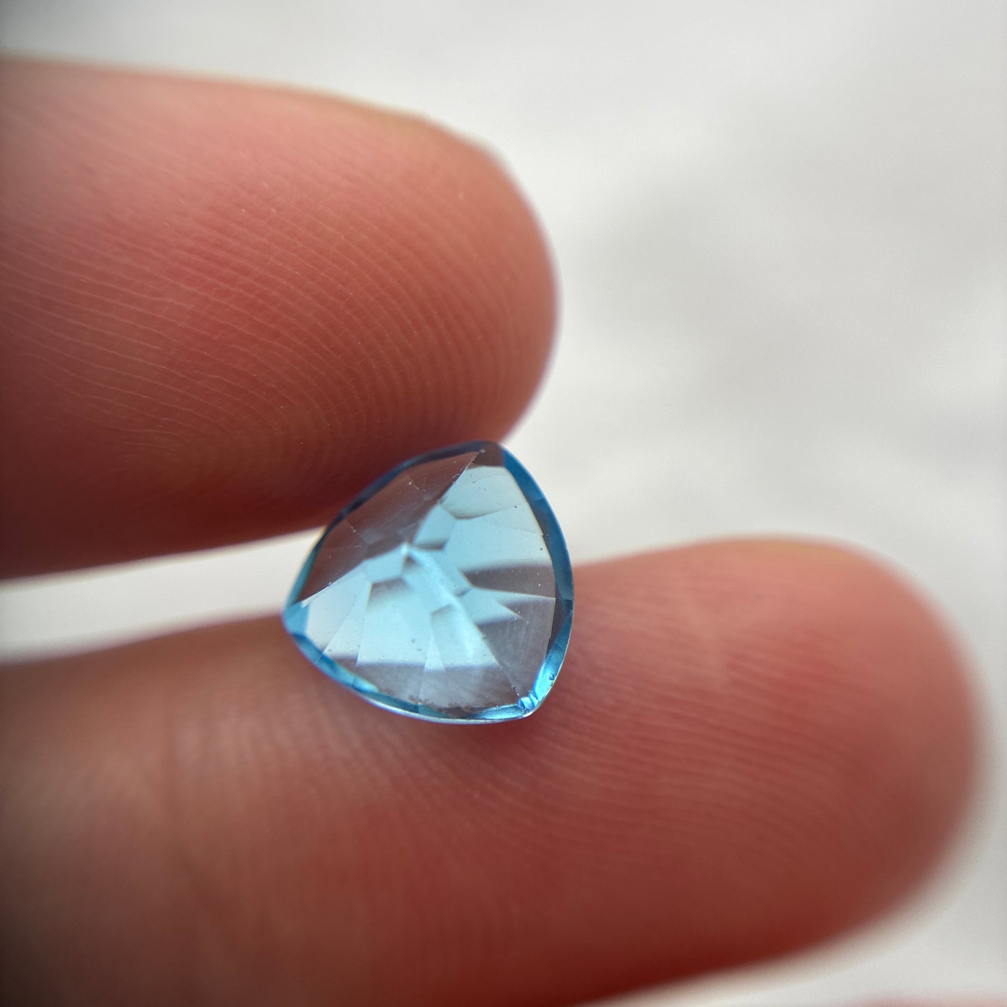 9mm Blue Topaz Trillion Cut Gemstone 3.27 carats