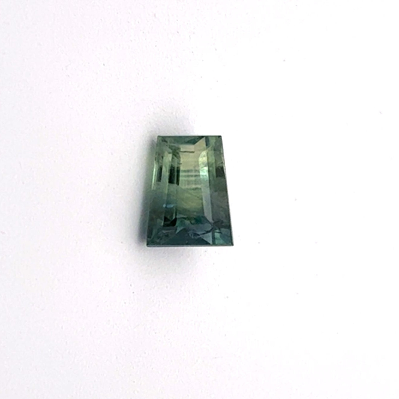 0.68ct Natural Green Heated Parti Sapphire Tapered Baguette