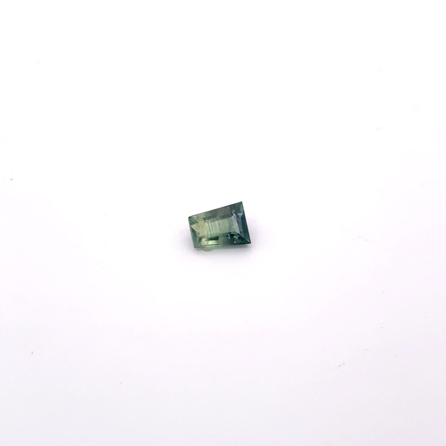 0.68ct Natural Green Heated Parti Sapphire Tapered Baguette