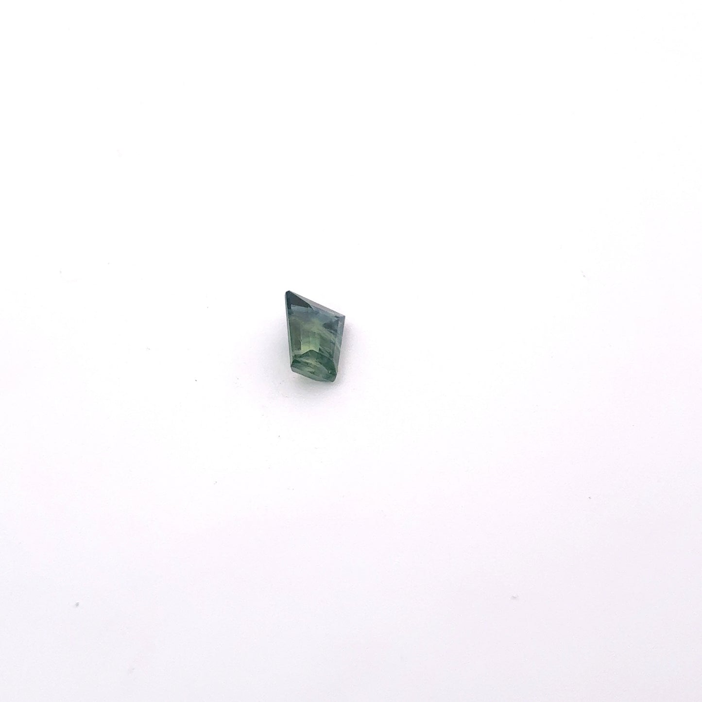 0.68ct Natural Green Heated Parti Sapphire Tapered Baguette