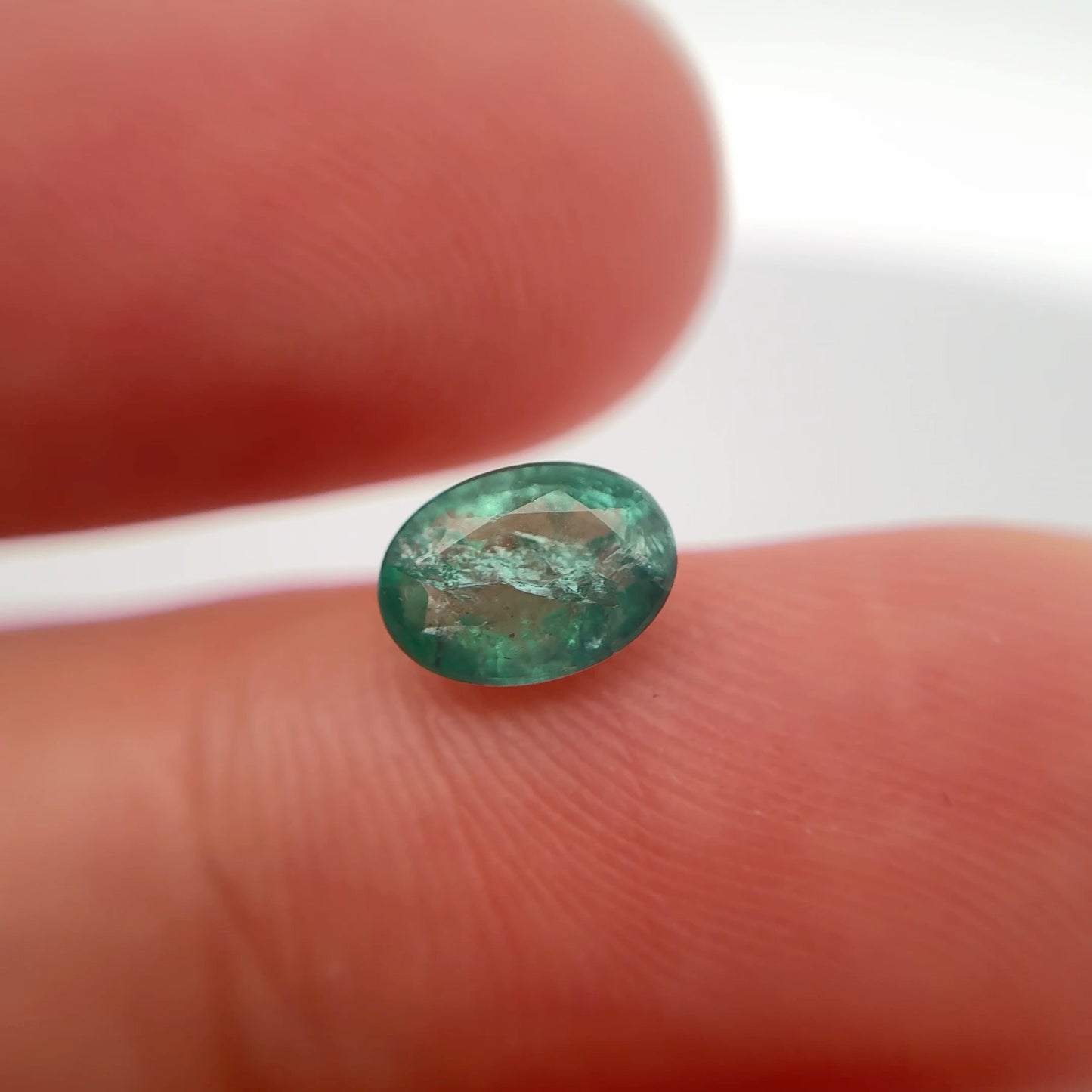 7x5mm Loose Natural Green Emerald 0.77 carat gem