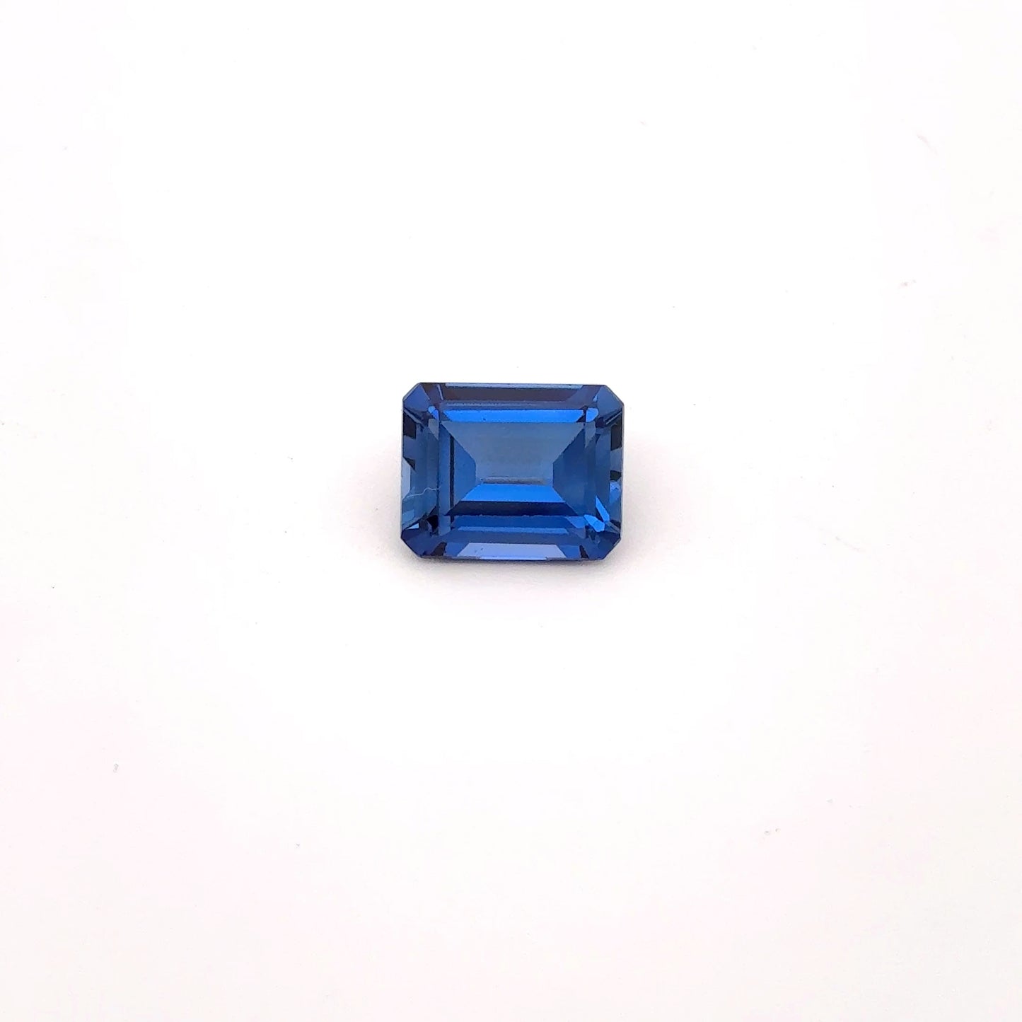 10x8mm Lab Created Emerald Cut Blue Sapphire 4.24 carats