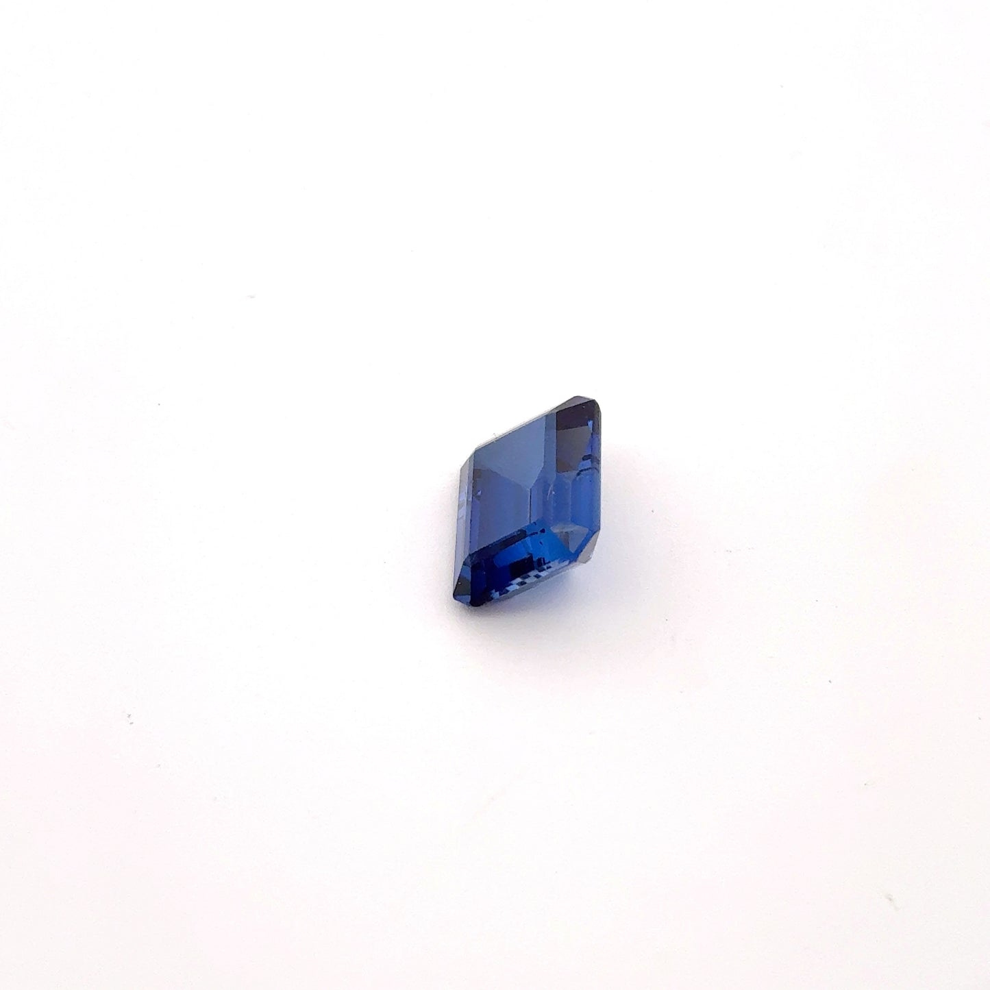 10x8mm Lab Created Emerald Cut Blue Sapphire 4.24 carats