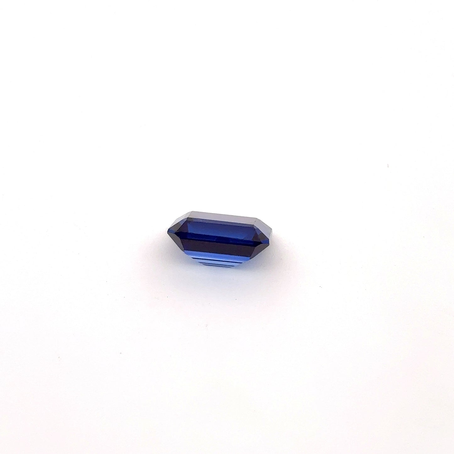 10x8mm Lab Created Emerald Cut Blue Sapphire 4.24 carats