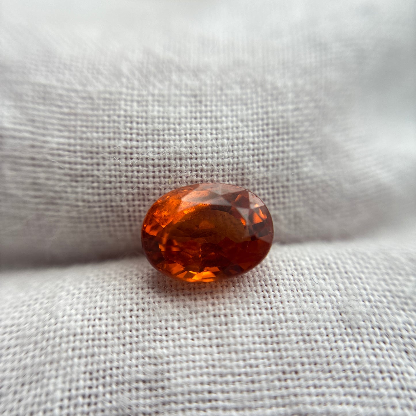 1.50 Carat Mandarin Orange Spessartite Garnet, 7.2x5.4mm Oval
