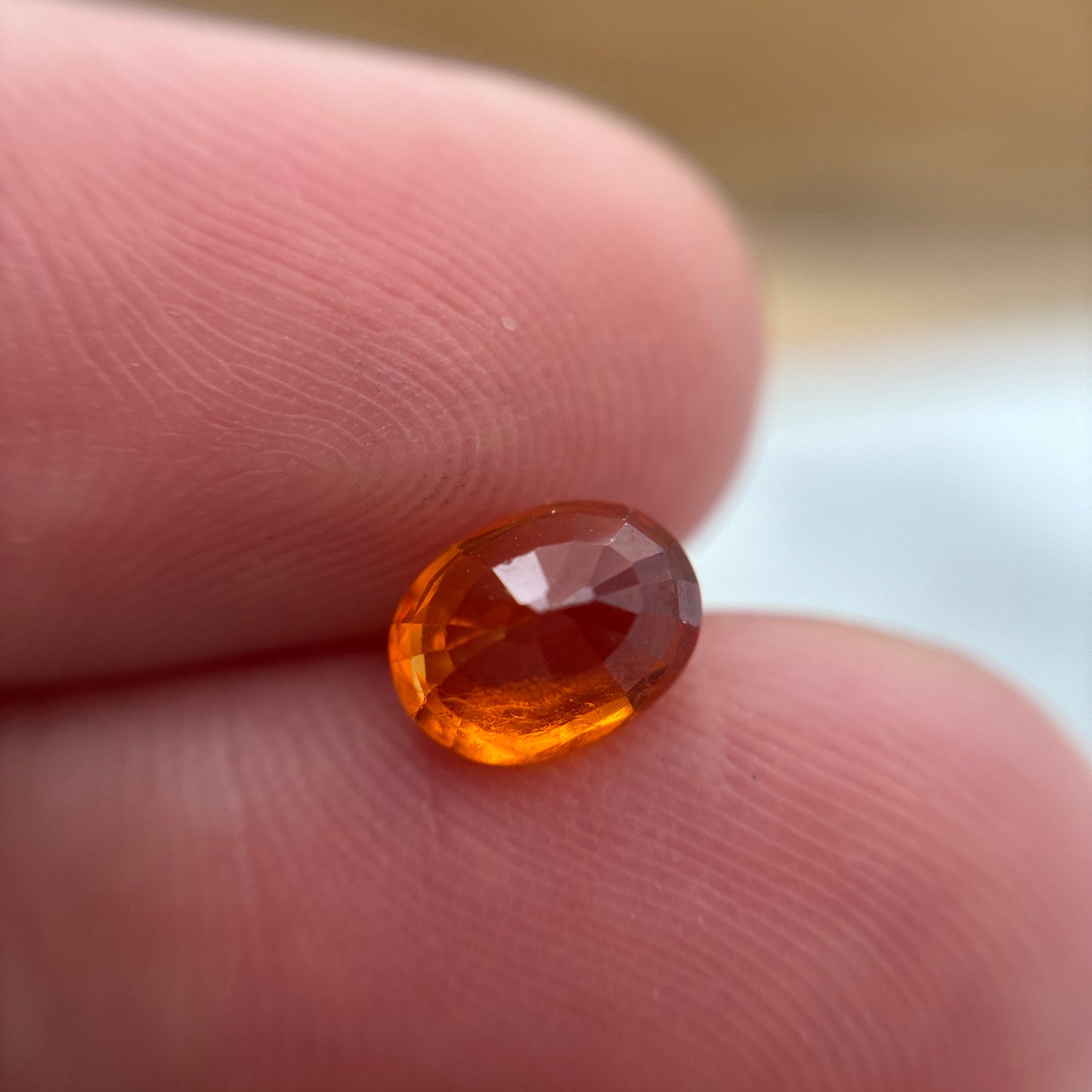1.50 Carat Mandarin Orange Spessartite Garnet, 7.2x5.4mm Oval