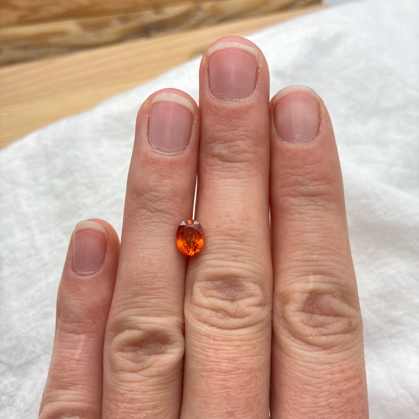 1.50 Carat Mandarin Orange Spessartite Garnet, 7.2x5.4mm Oval