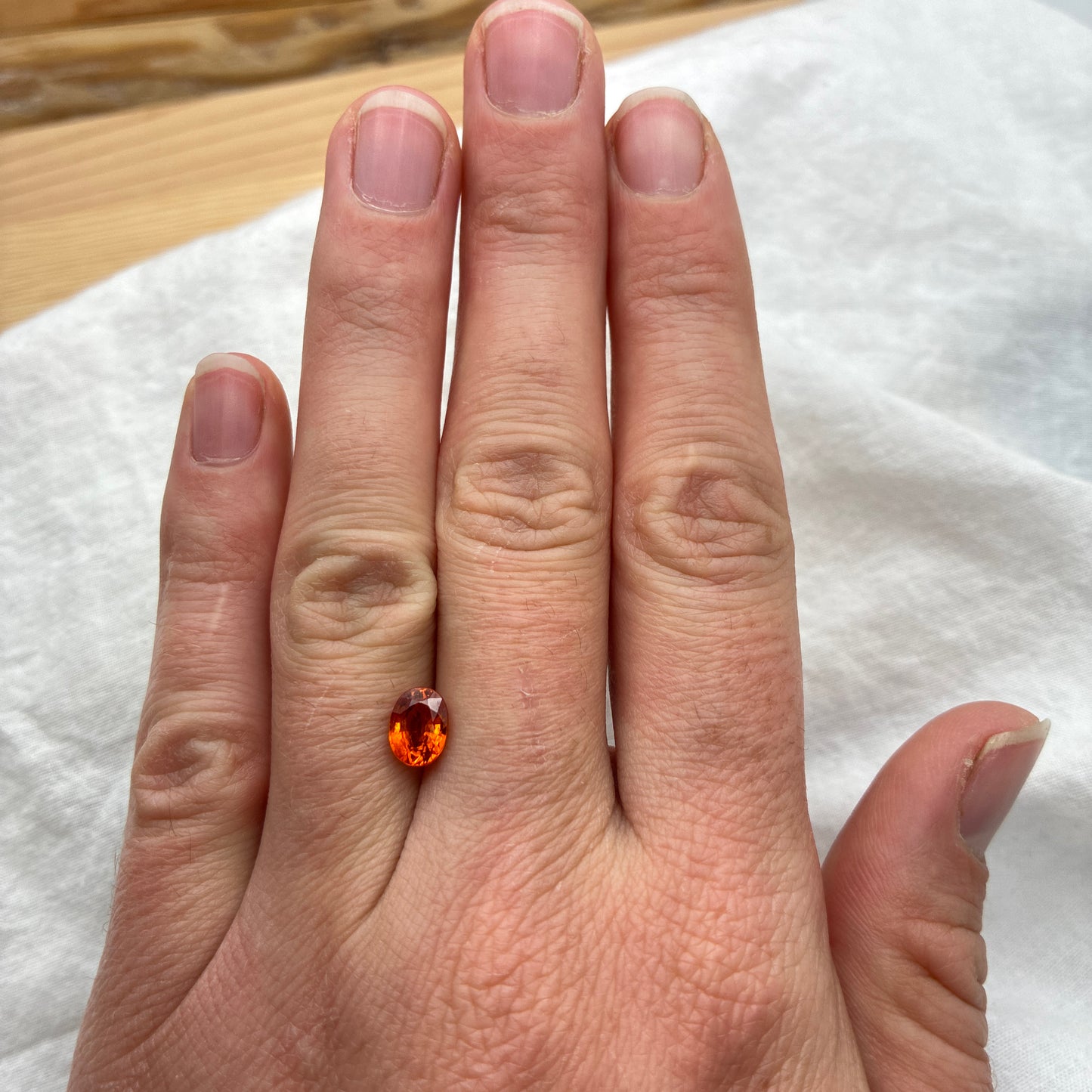 1.50 Carat Mandarin Orange Spessartite Garnet, 7.2x5.4mm Oval