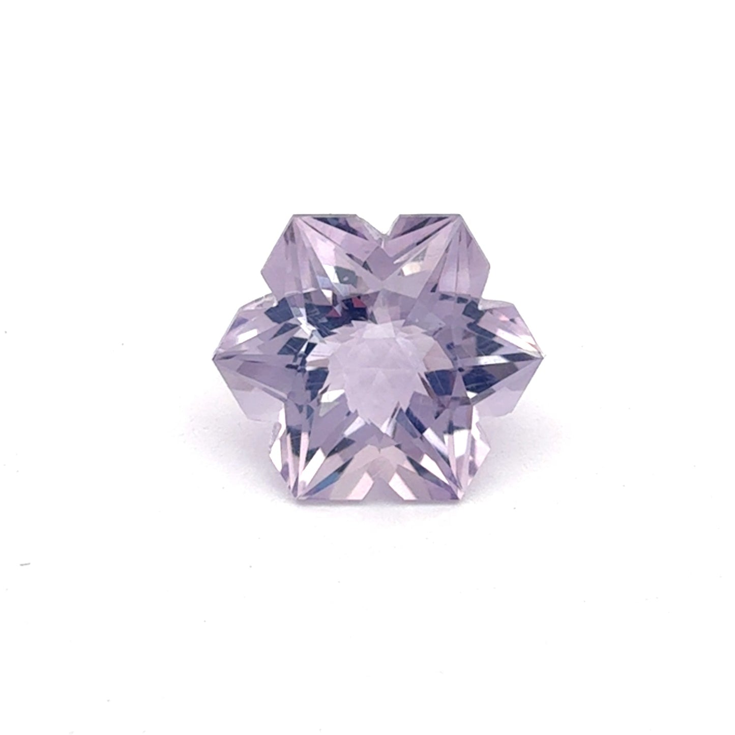 4.30ct Fancy Snowflake Cut Lavender Amethyst appr. 12mm Hexagon