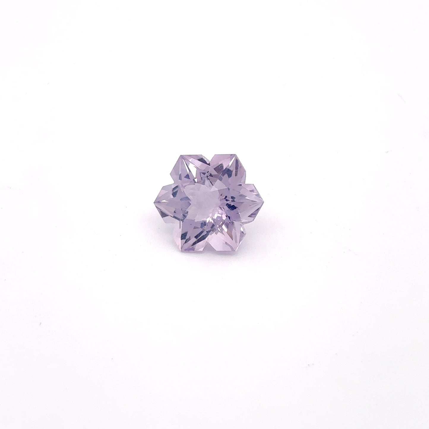 4.30ct Fancy Snowflake Cut Lavender Amethyst appr. 12mm Hexagon