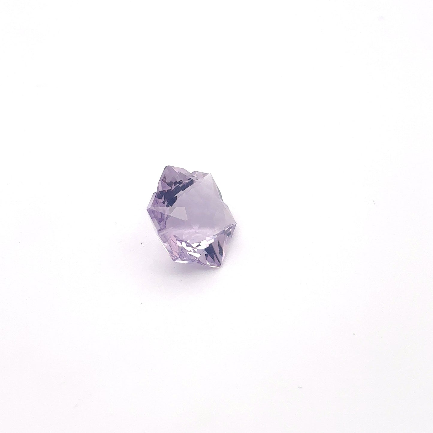 4.30ct Fancy Snowflake Cut Lavender Amethyst appr. 12mm Hexagon