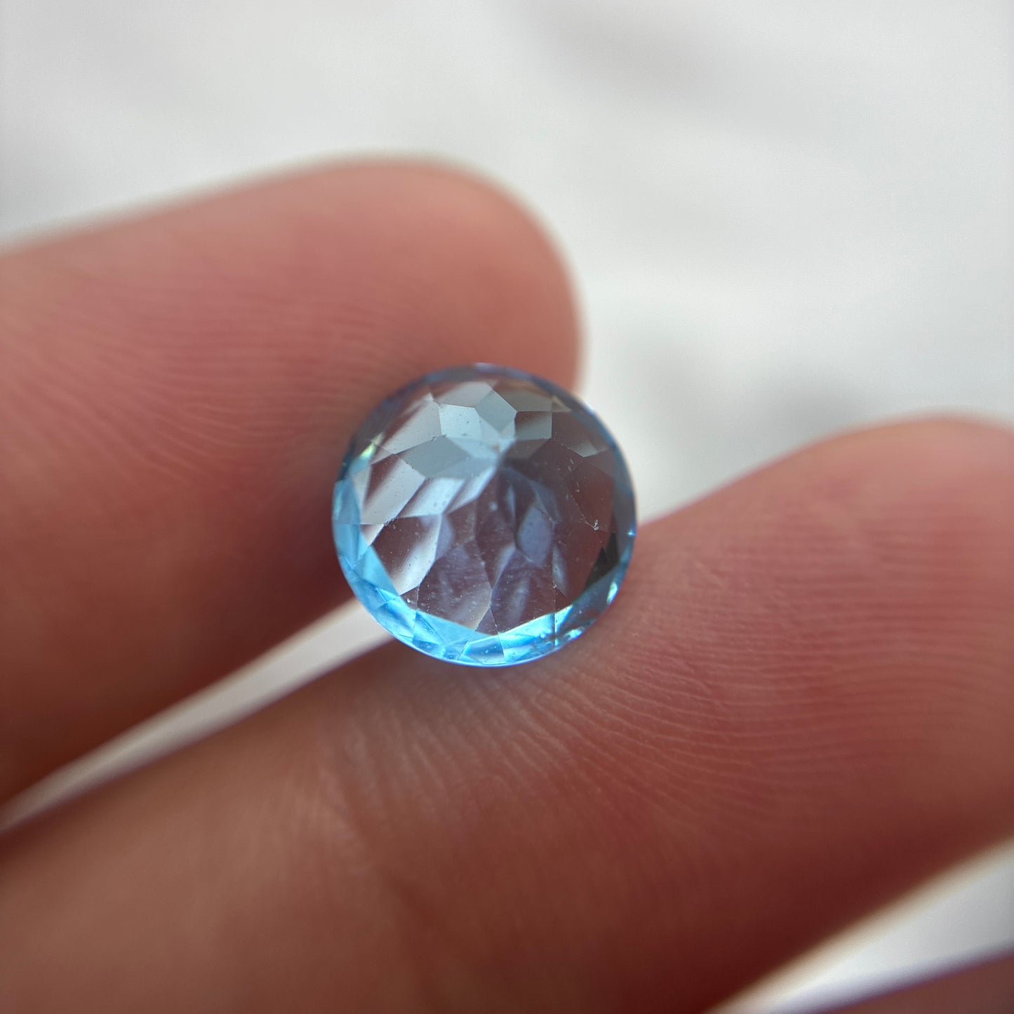 10mm Round Loose Blue Topaz Gemstone 4.22 Carats