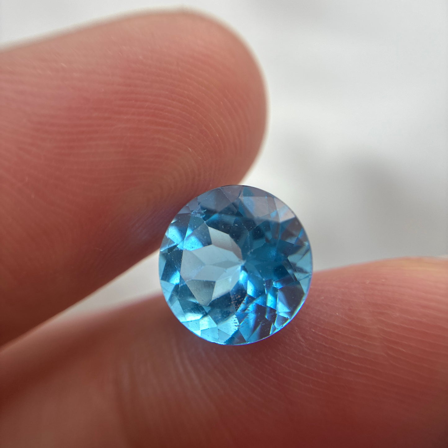 10mm Round Loose Blue Topaz Gemstone 4.22 Carats