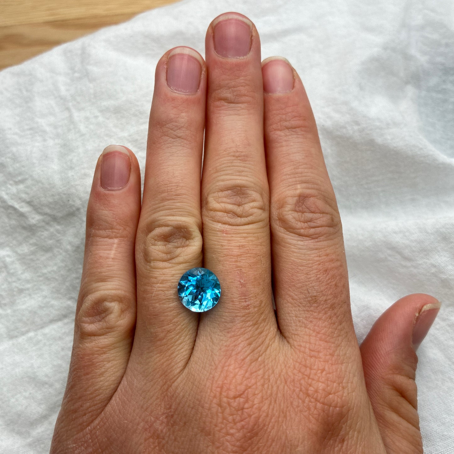 10mm Round Loose Blue Topaz Gemstone 4.22 Carats