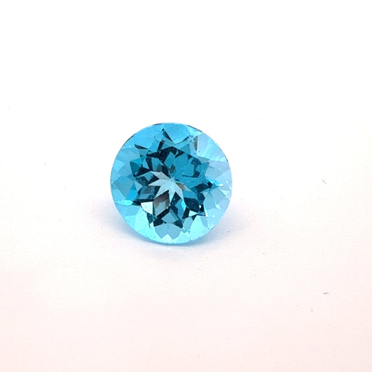 10mm Round Loose Blue Topaz Gemstone 4.22 Carats