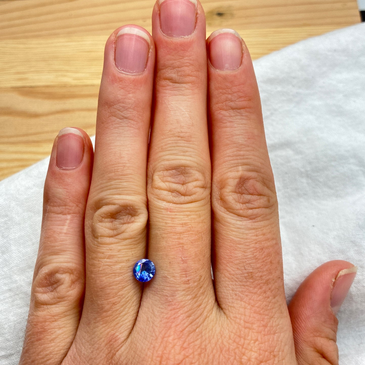 5.5mm Round Natural Tanzanite, 0.62 carat