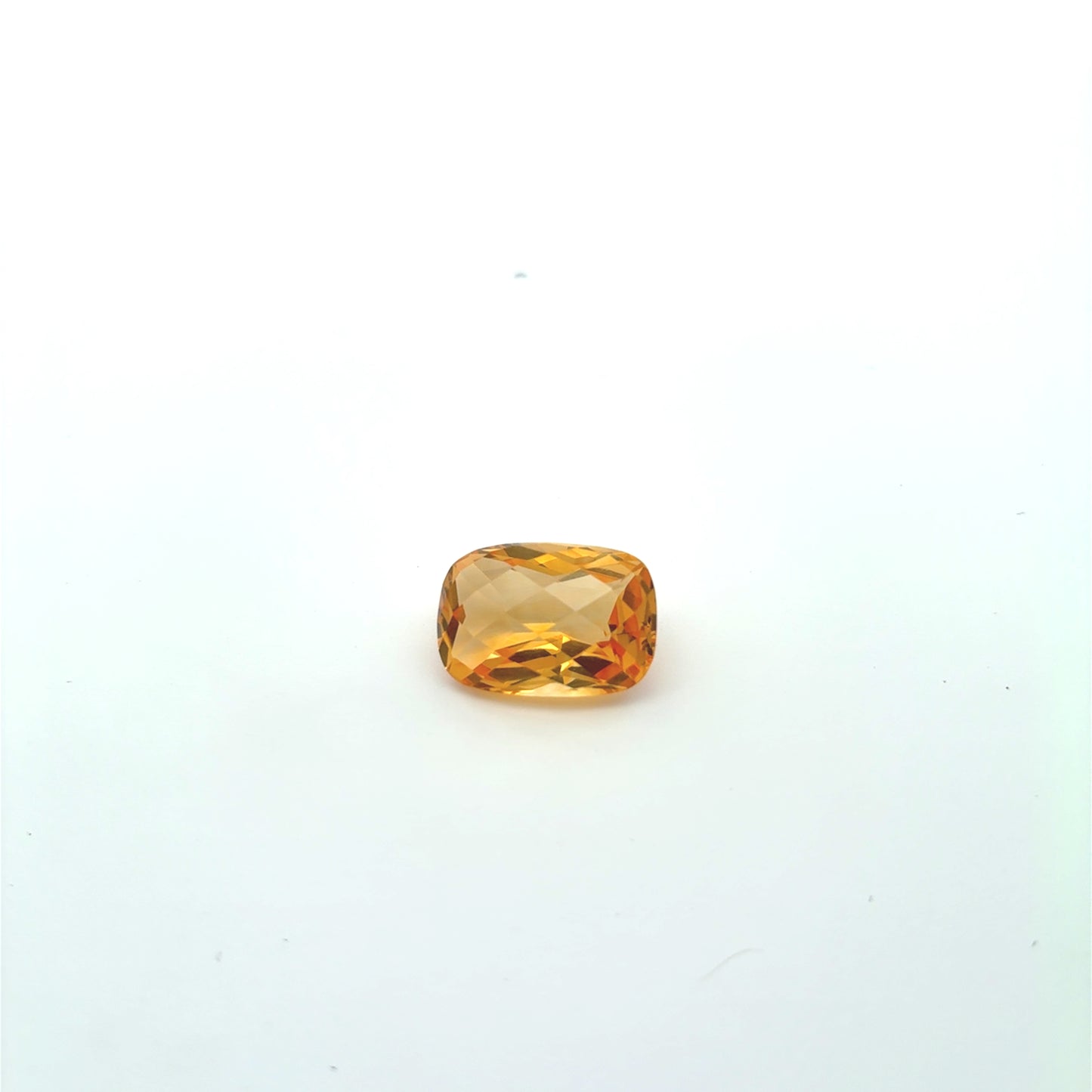 10 Carat Rectangle Cushion Cut Citrine 16.5x11.5mm Checkerboard Top