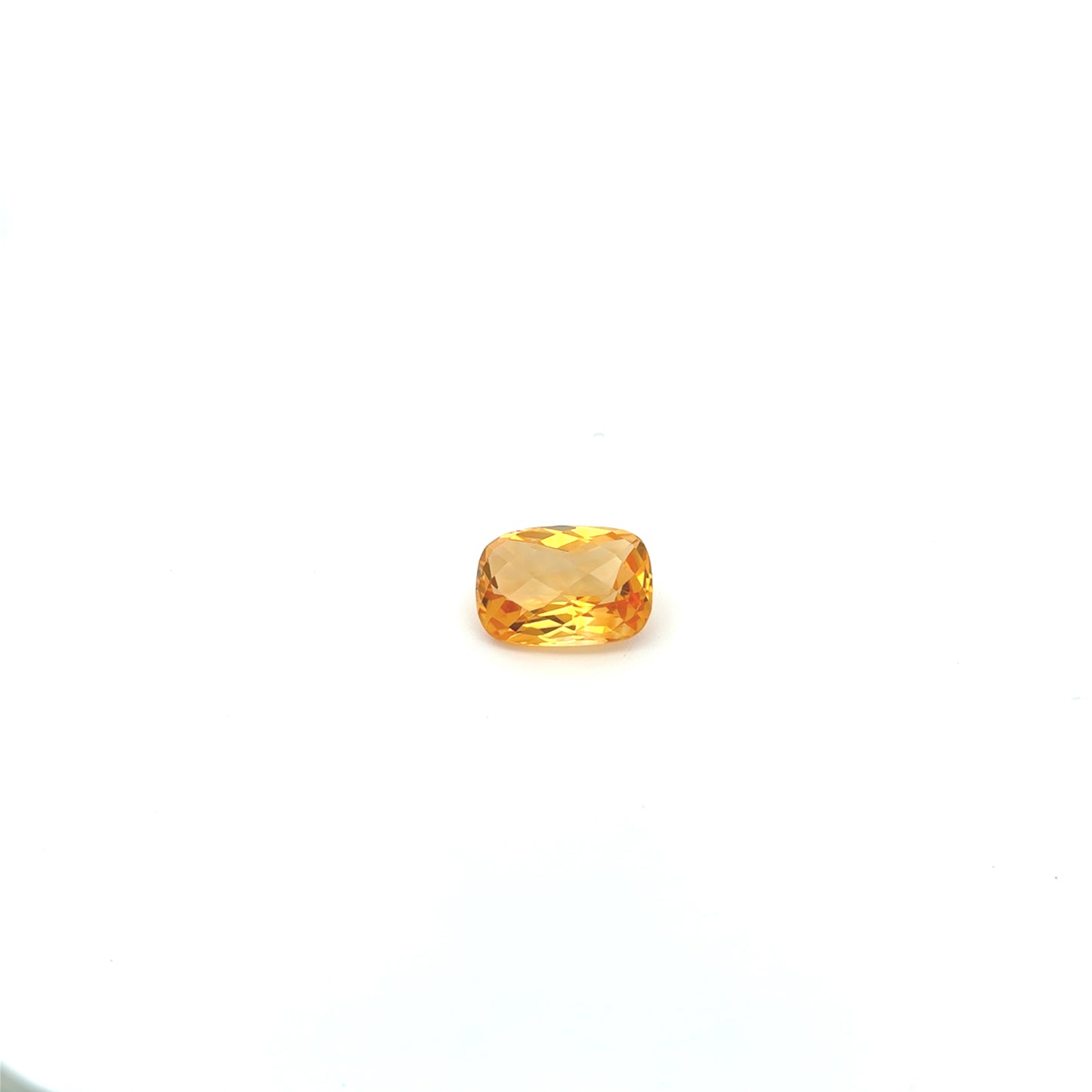 10 Carat Rectangle Cushion Cut Citrine 16.5x11.5mm Checkerboard Top