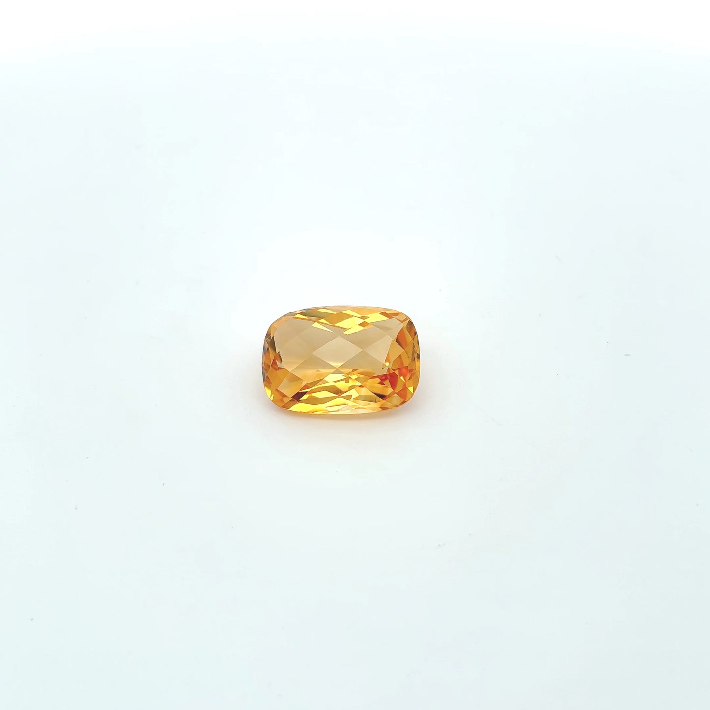 10 Carat Rectangle Cushion Cut Citrine 16.5x11.5mm Checkerboard Top
