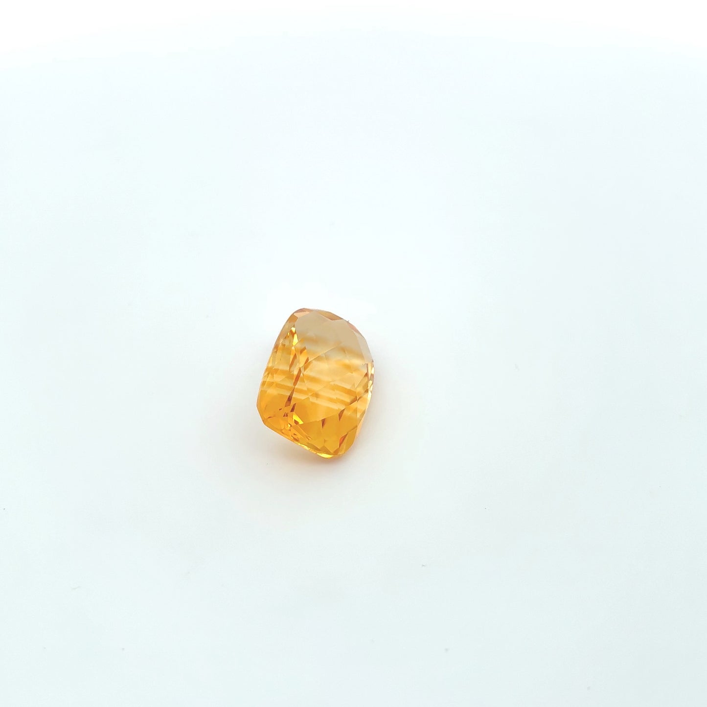 10 Carat Rectangle Cushion Cut Citrine 16.5x11.5mm Checkerboard Top