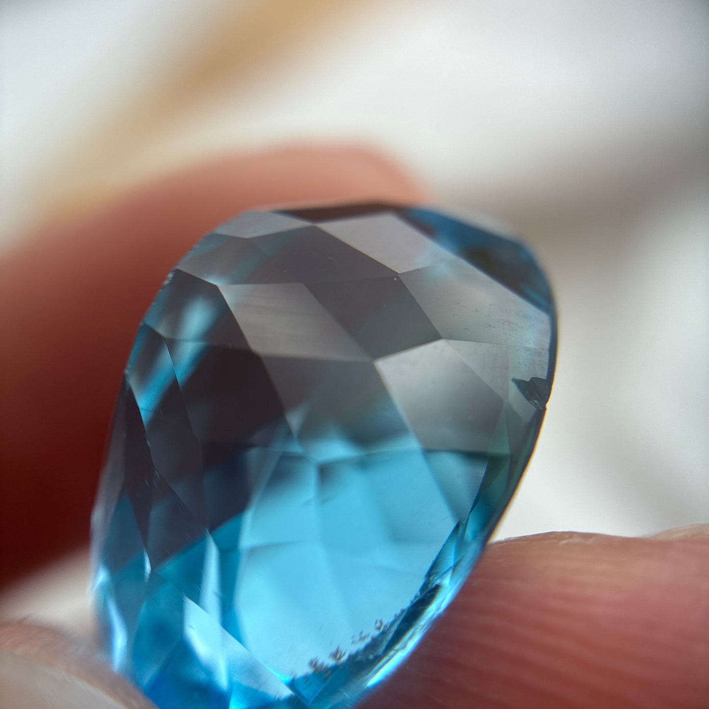 20x15mm Large Blue Topaz Loose Gemstone, Over 20 Carats, Oval cut