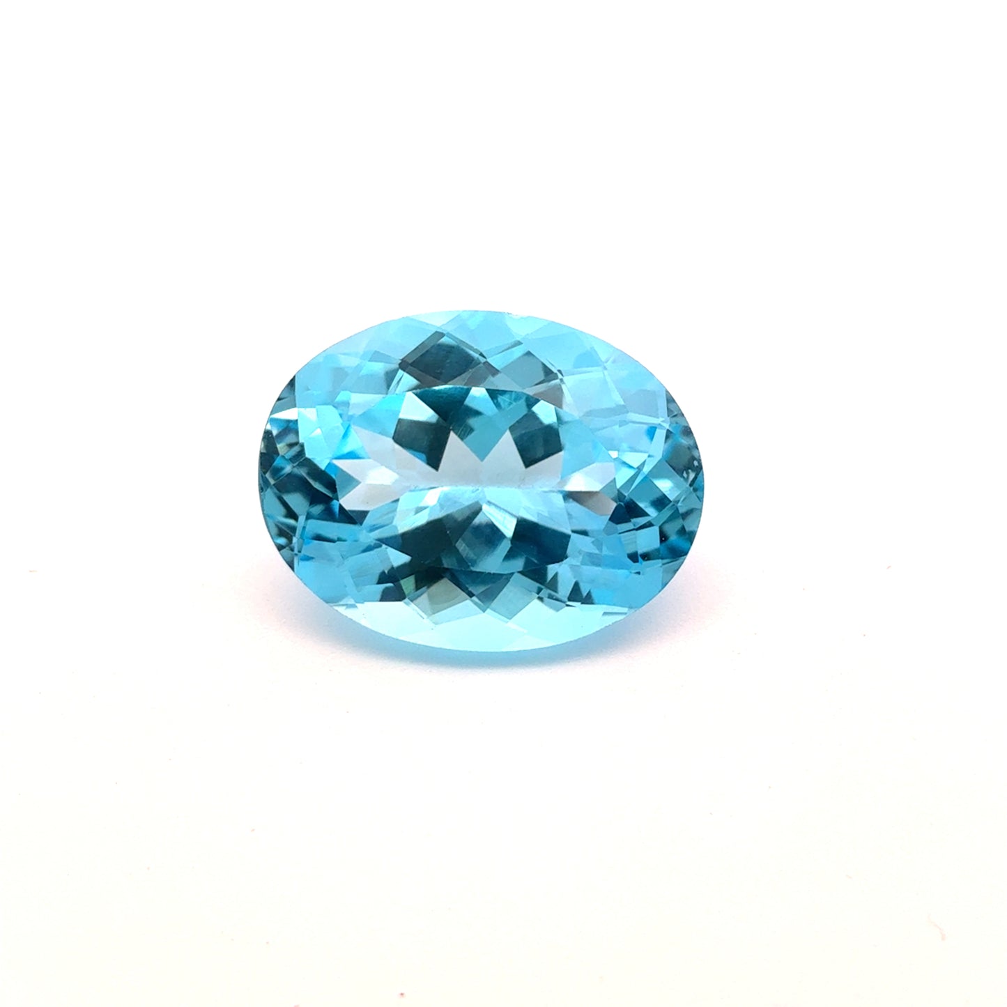 20x15mm Large Blue Topaz Loose Gemstone, Over 20 Carats, Oval cut