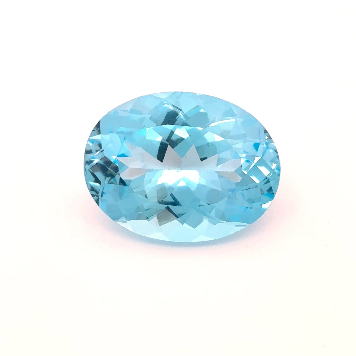 20x15mm Large Blue Topaz Loose Gemstone, Over 20 Carats, Oval cut