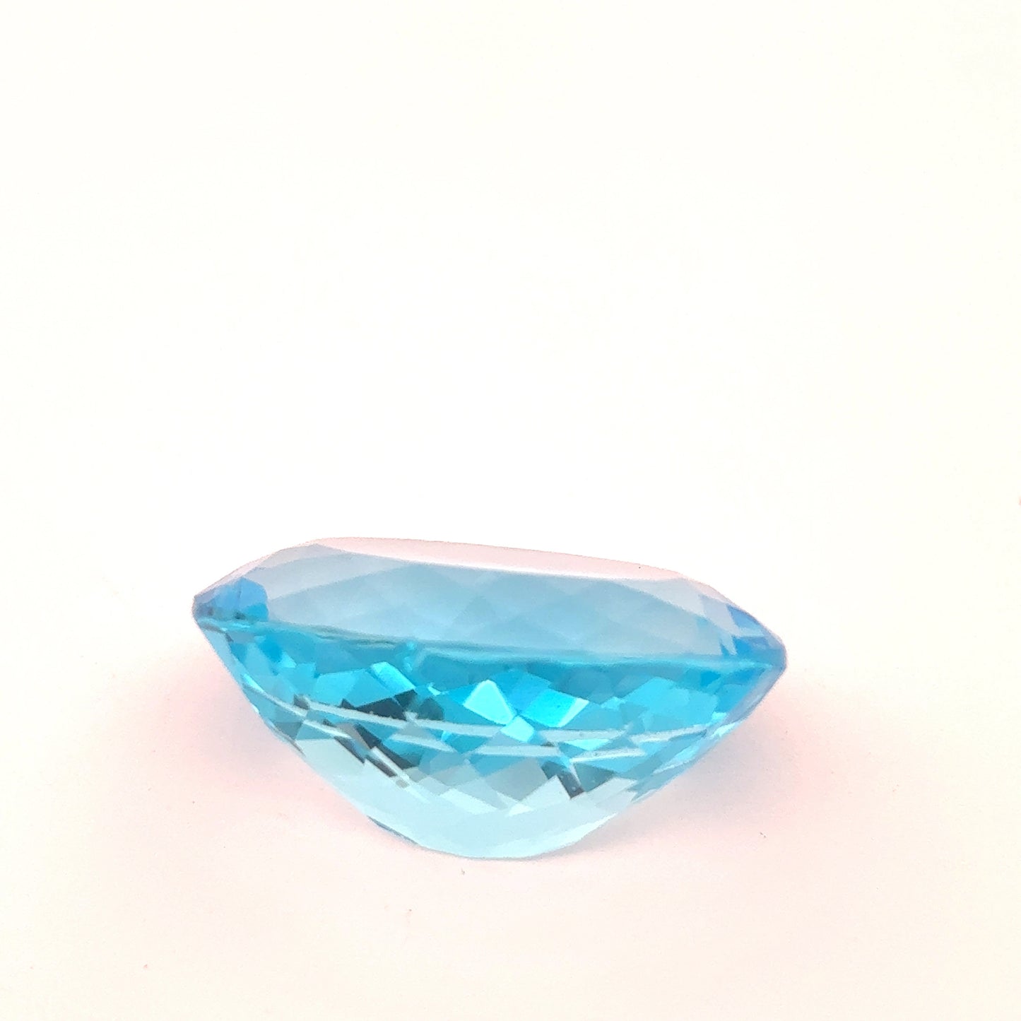 20x15mm Large Blue Topaz Loose Gemstone, Over 20 Carats, Oval cut