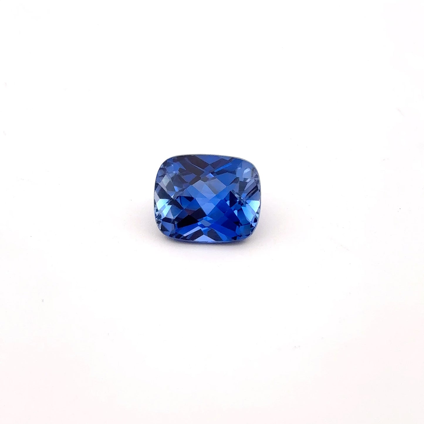 12x10mm Blue Lab Sapphire 8 carat Cushion Cut, Faceted Loose Gemstone