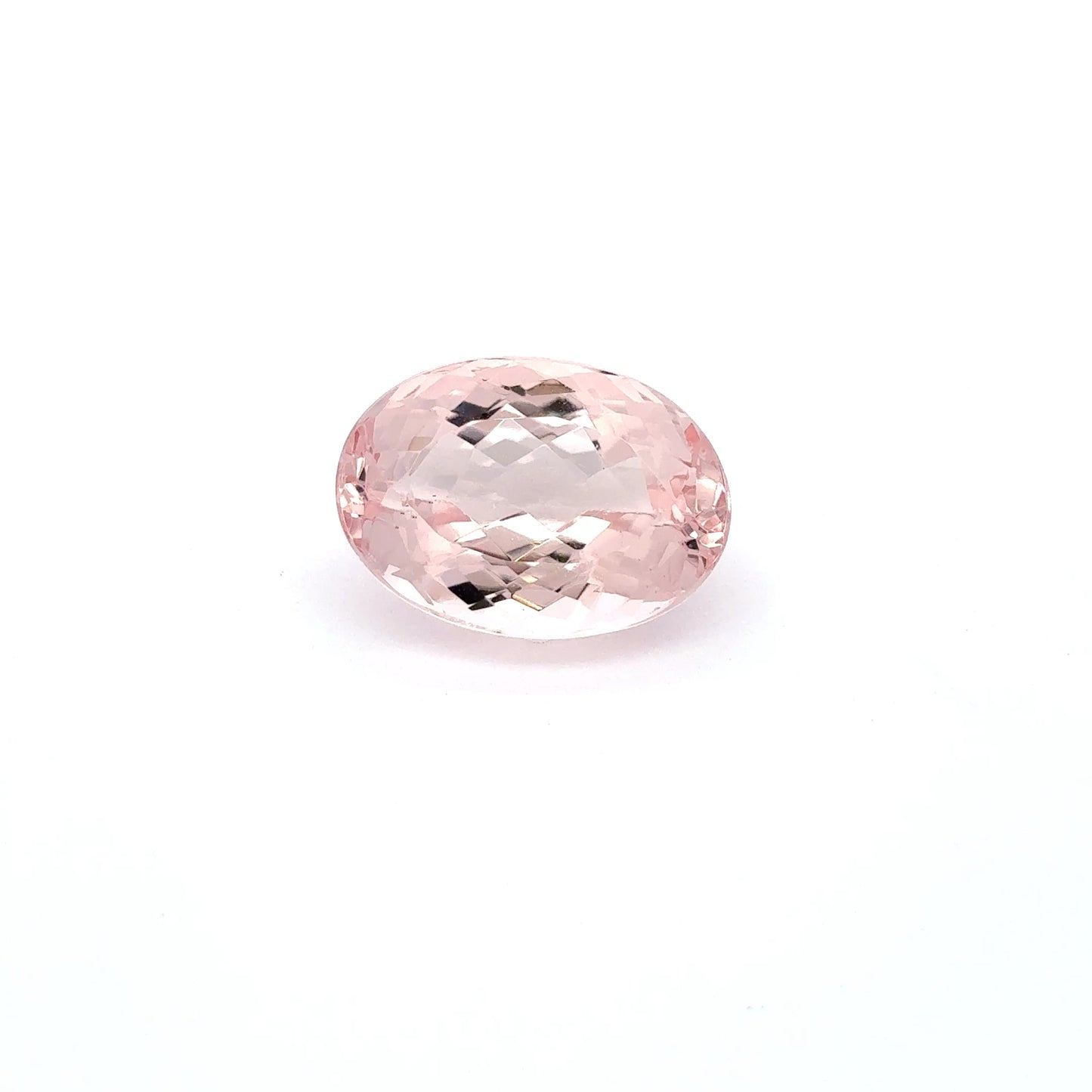 14x10mm Light Pink Morganite 7.69 Carat Oval Cut, Faceted Loose Gemstone