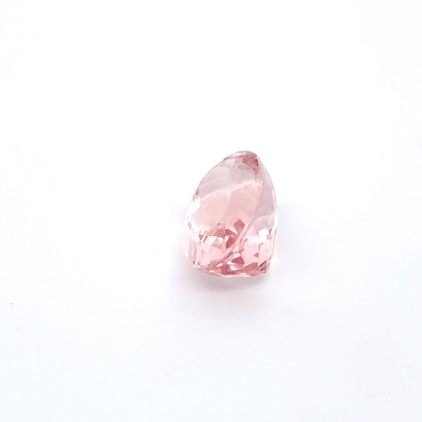 14x10mm Light Pink Morganite 7.69 Carat Oval Cut, Faceted Loose Gemstone