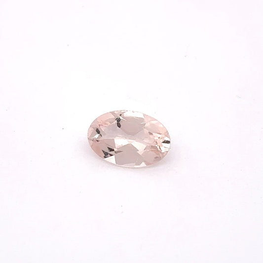 6x4mm Light Pink Morganite 0.37 carat Oval Cut, Faceted Loose Gemstone