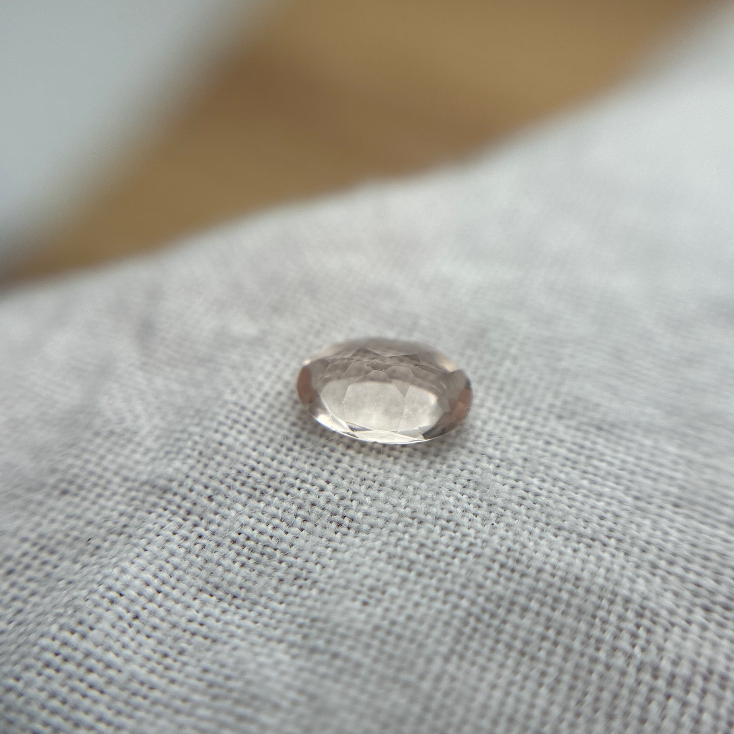 6x4mm Light Pink Morganite 0.37 carat Oval Cut, Faceted Loose Gemstone