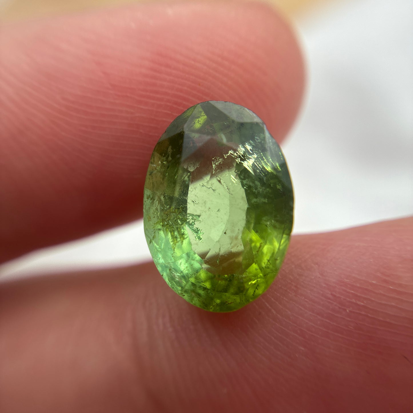 5 Carat Green Tourmaline 12.7x9.2mm Oval Cut, Faceted Loose Gemstone
