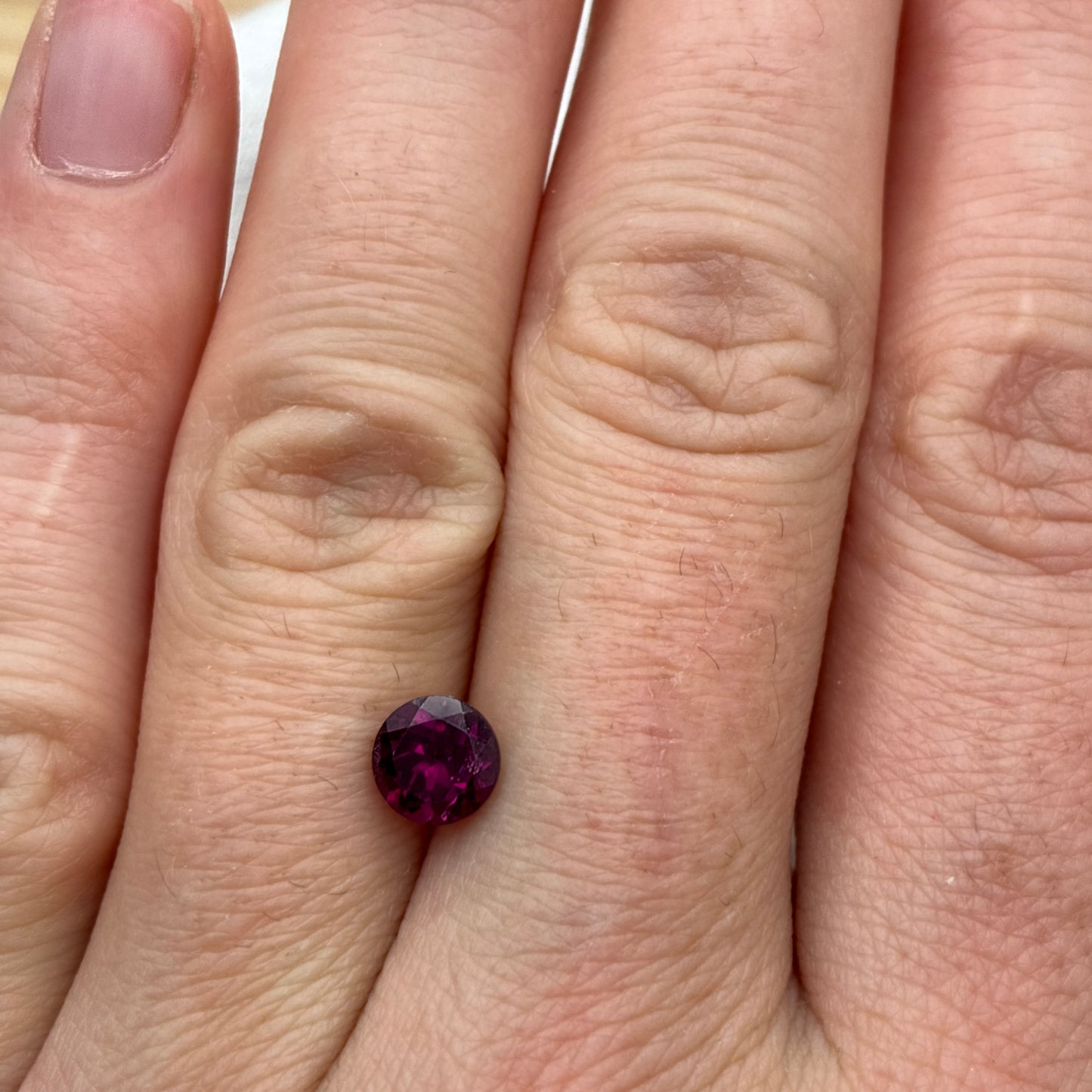 ONE 6mm Purple Garnet Round Cut, Faceted Loose Rhodolite Garnet