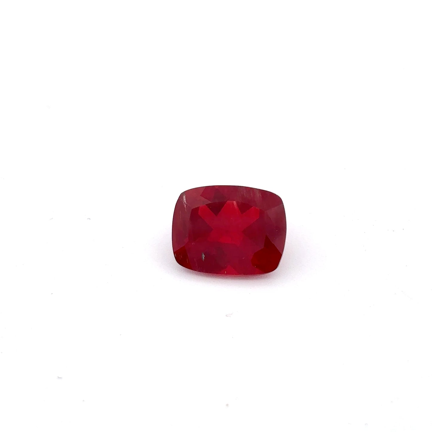 10x8mm Red Andesine 2 carat Cushion Cut, Faceted Loose Gemstone