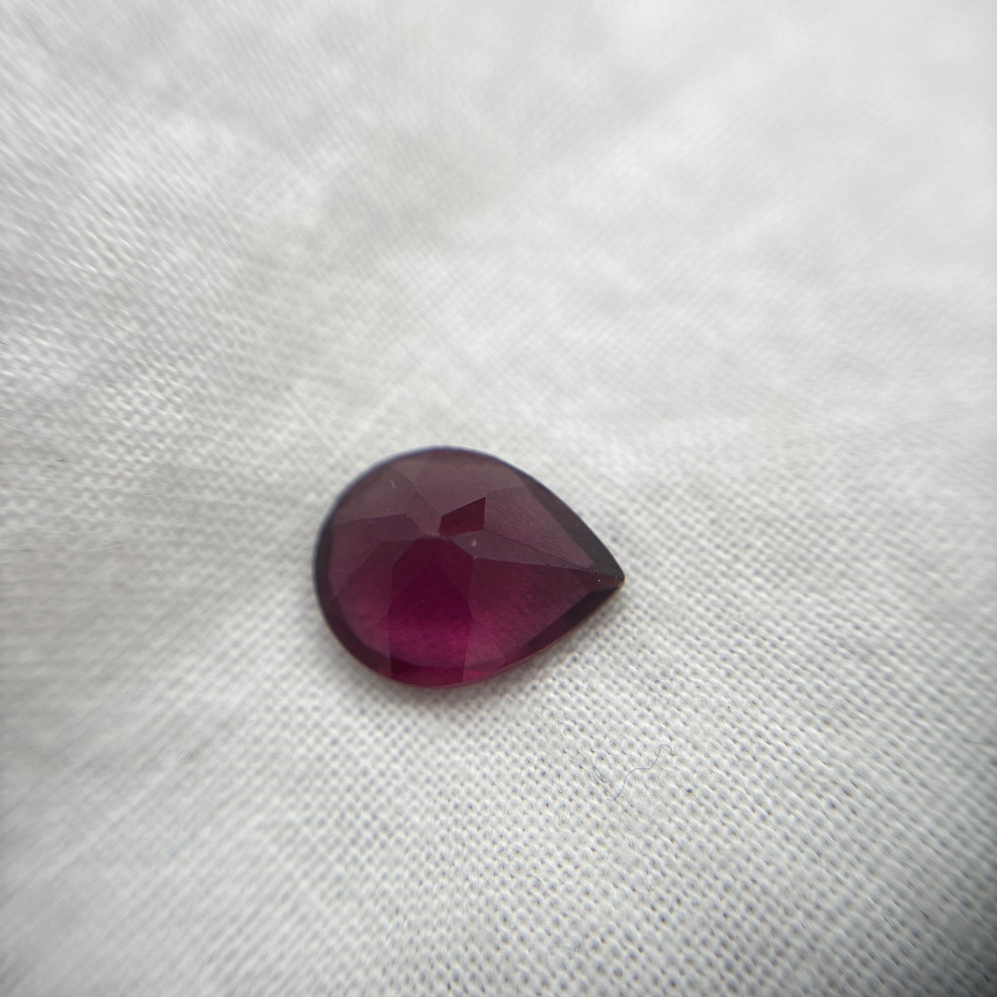 10x8mm Purple Rhodolite Garnet 2.64 carat Pear Cut, Faceted Loose Gemstone